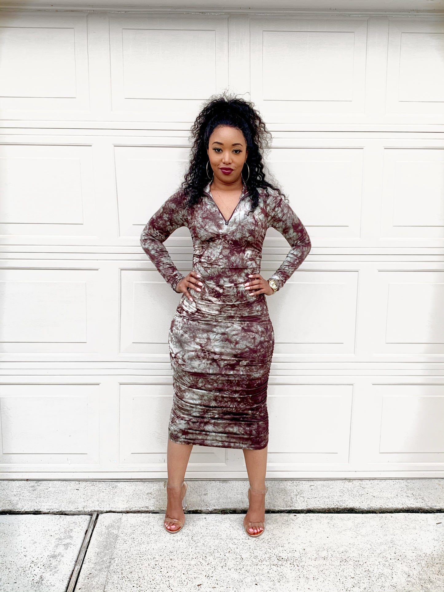 Cocoa and Cream Tie Dye Dress