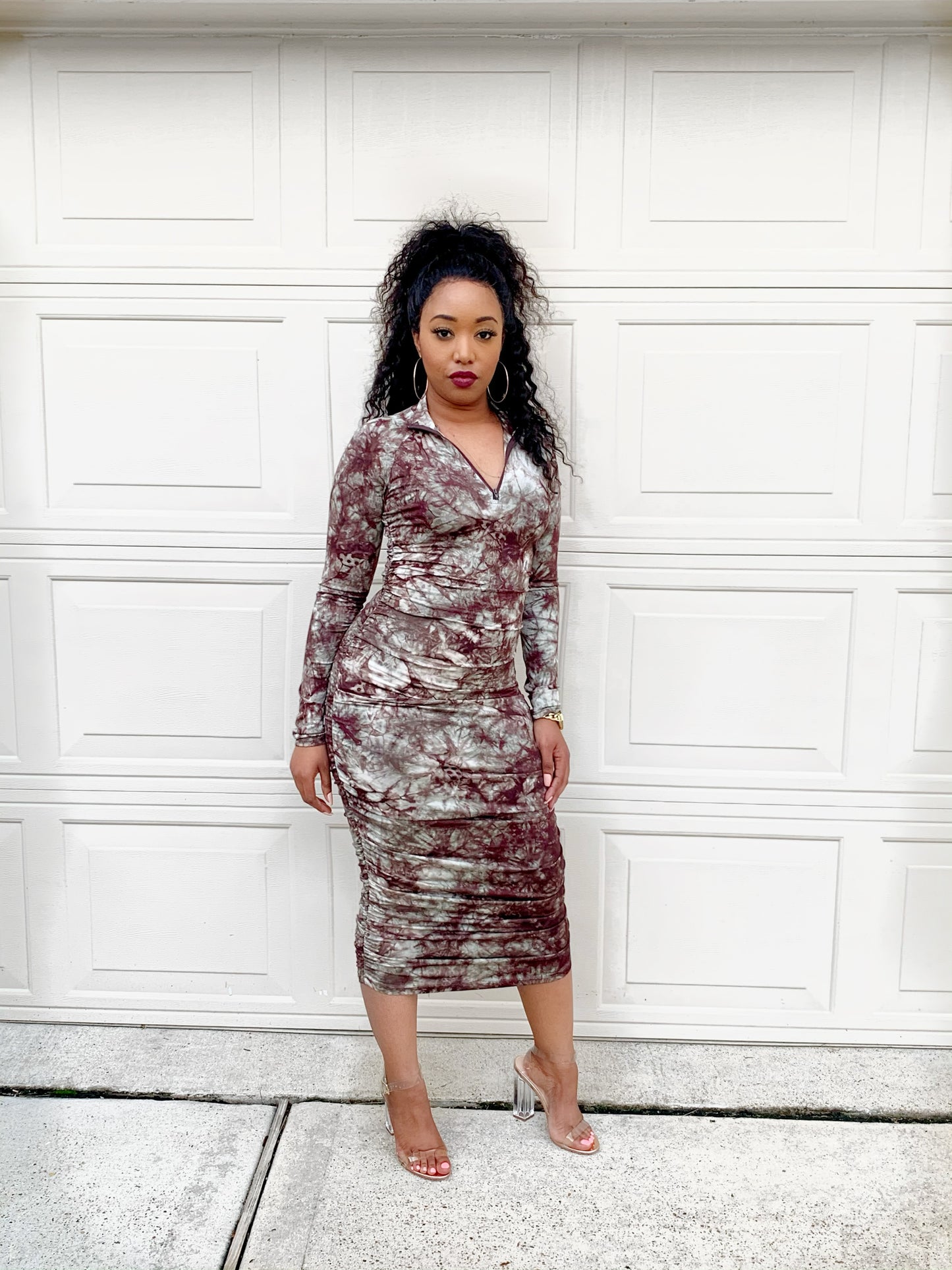 Cocoa and Cream Tie Dye Dress