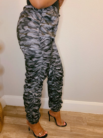 Ready for War High Waist Pants (Grey & Black)