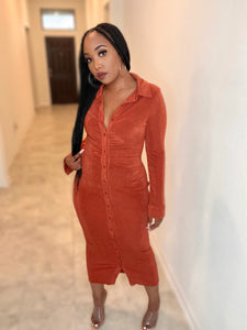 The Sweetest Thing Dress (Brick)